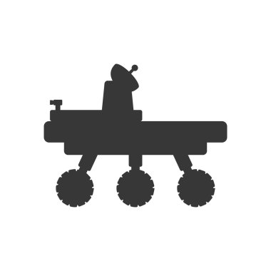 Araba taşıma robot teknolojisi android metal simgesi. Vektör grafik