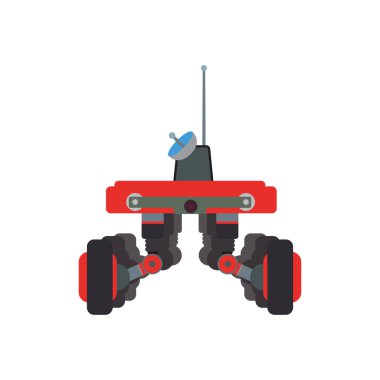 Araba taşıma robot teknolojisi android metal simgesi. Vektör grafik