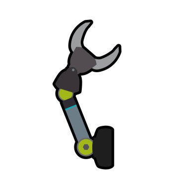 kol robot teknolojisi android metal simgesi. Vektör grafiği