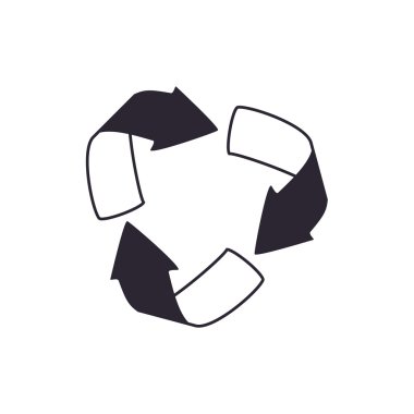 ok geri dönüşüm eco organik simgesi. Vektör grafiği