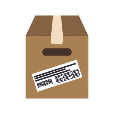 Lojistik güvenlik simgesi nakliye kutusu paketi teslim. Vector gra