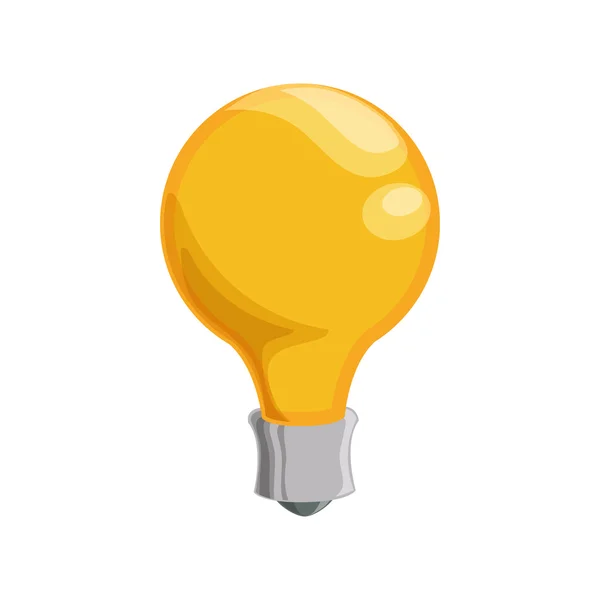 電球エネルギーの黄色の電源アイコン。ベクター グラフィック — ストックベクタ
