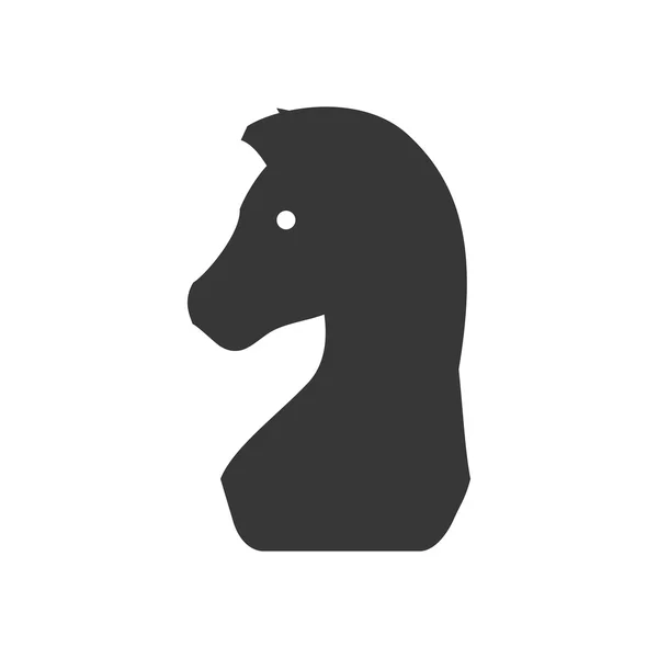 Ajedrez caballo juego icono de estrategia. Gráfico vectorial — Vector de stock