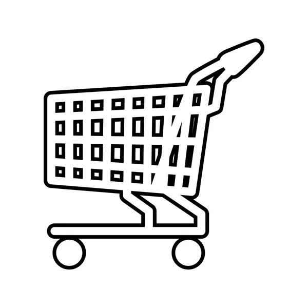 Carrinho de compras loja ícone de comércio. Gráfico vetorial — Vetor de Stock