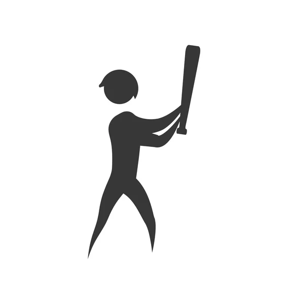 Piktogramm-Aktion bewegt Sport Fitness-Ikone. Vektorgrafik — Stockvektor