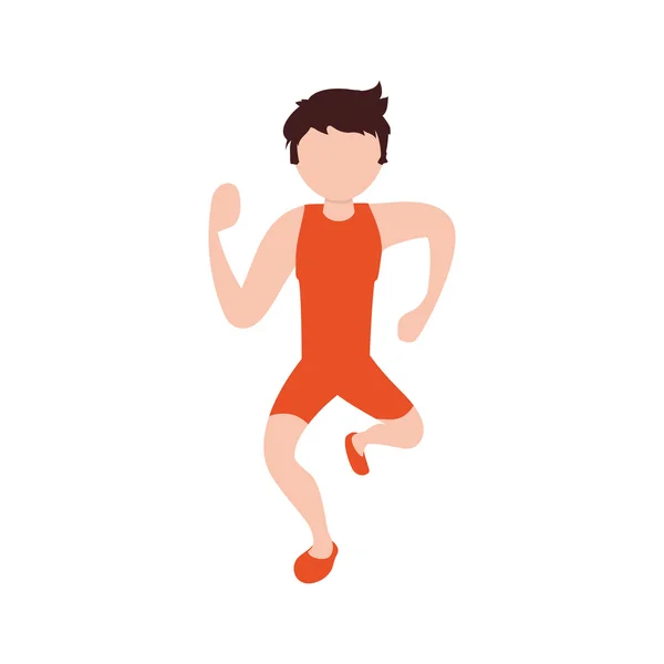 Avatar action mouvement sport fitness icône. Graphique vectoriel — Image vectorielle