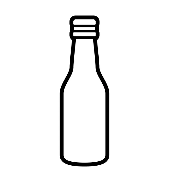 瓶啤酒喝饮料酒精图标。矢量图形 — 图库矢量图片