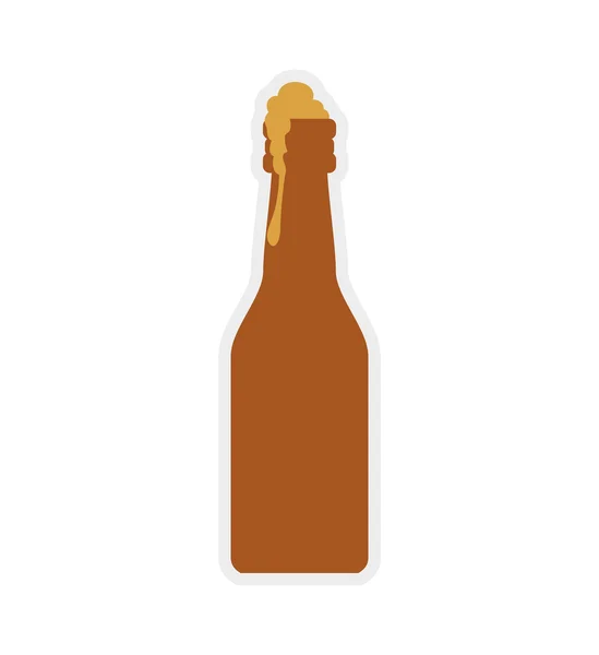 Şişe bira içki içecek alkol simgesi. Vektör grafiği — Stok Vektör