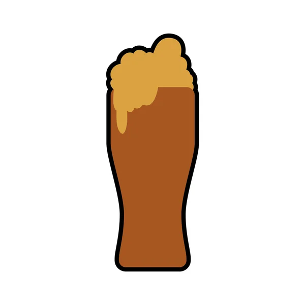Glas Bier trinken Getränk Alkohol Symbol. Vektorgrafik — Stockvektor