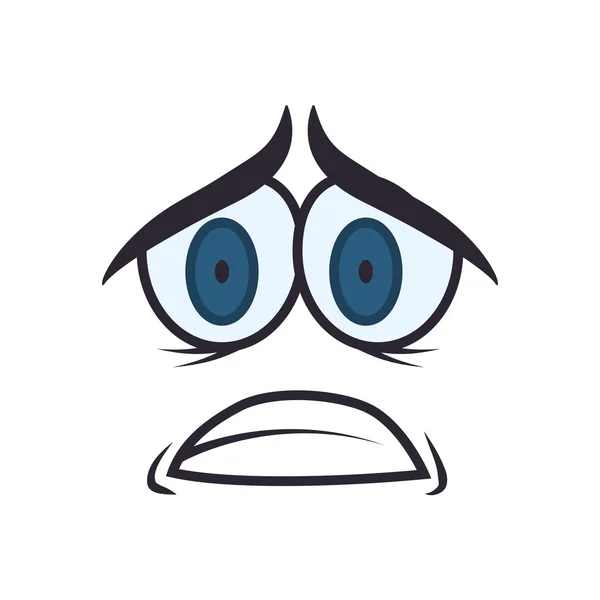 Face sad eyes expression cartoon icon. Vector graphic Stock Vector