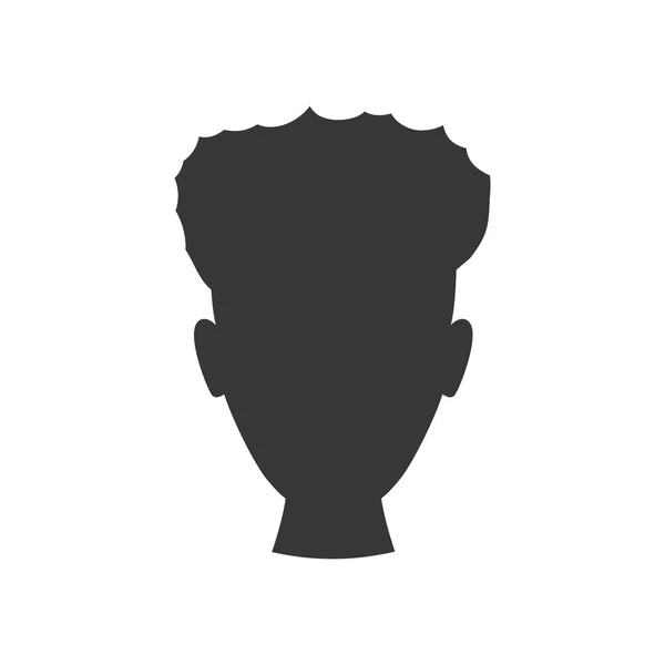 Man silhuetten manlig avatar person personsymbolen. Vektorgrafik — Stock vektor