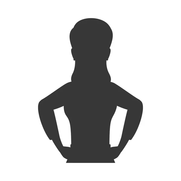 Kadın siluet kadın avatar kişi kişi simgesi. Vektör grafiği — Stok Vektör