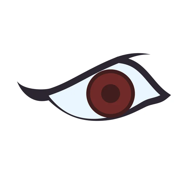 Expression des yeux dessin animé regard icône. Graphique vectoriel — Image vectorielle