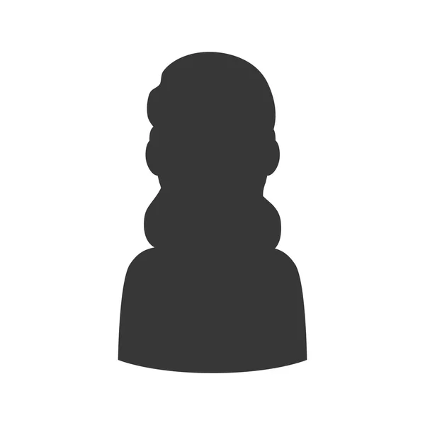 Woman silhouette female avatar person people icon. Vector graphi