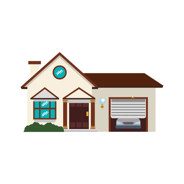 Home house building real estate icon. Vector graphic — Stock Vector