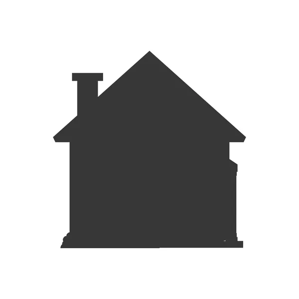 Casa edificio icona immobiliare. Grafico vettoriale — Vettoriale Stock