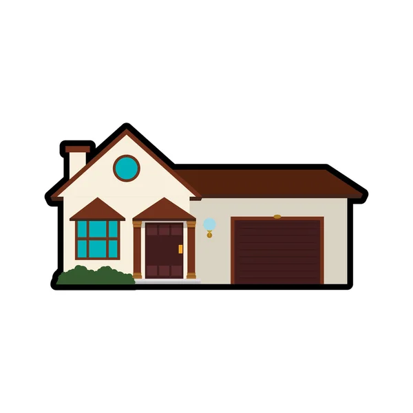 Home house building real estate icon. Vector graphic — Stock Vector