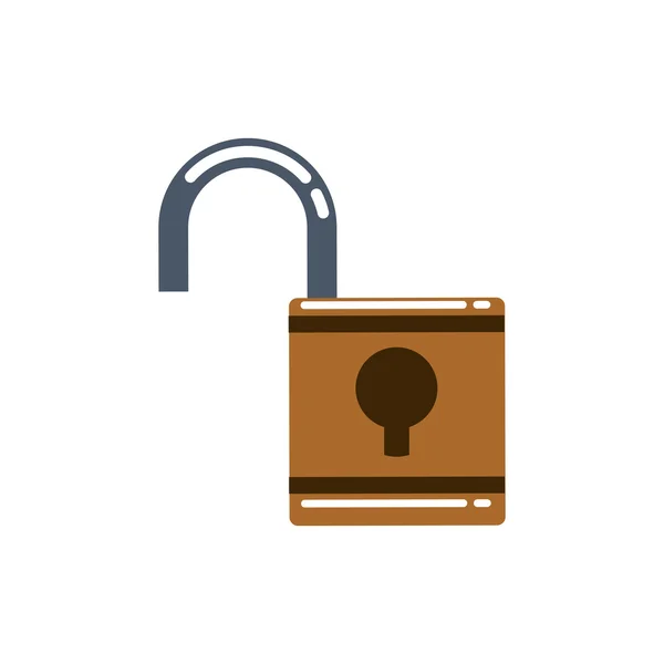 Padlock security system insurace protection icon. Vector graphic — Stock Vector