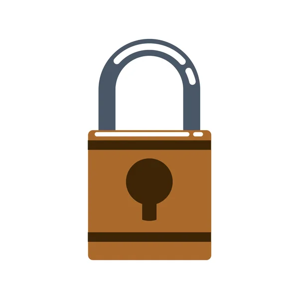 Candado sistema de seguridad insurace icono de protección. Gráfico vectorial — Vector de stock