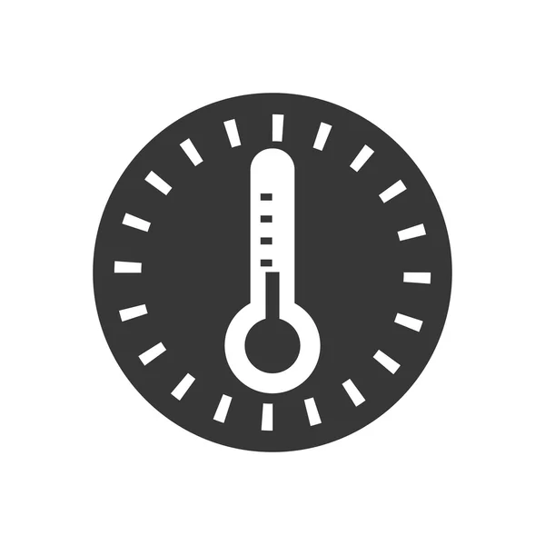 Termometr temperatury nauki szkło ikona. Grafika wektorowa — Wektor stockowy