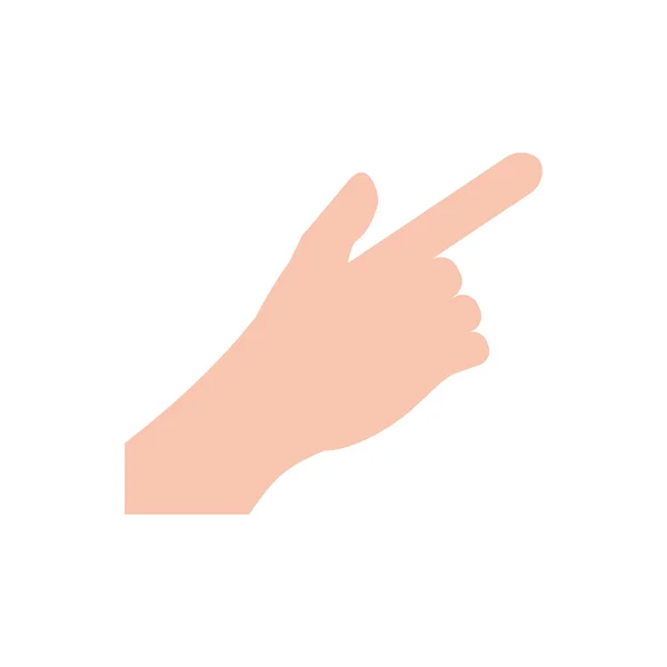 Dita mano umana icona gesto. Grafico vettoriale — Vettoriale Stock