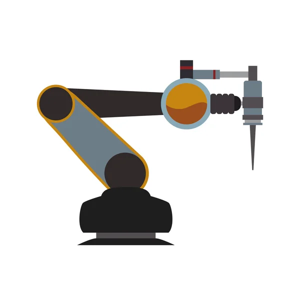 Βραχίονα ρομπότ τεχνολογία android μετάλλων εικονίδιο. Διανυσματικό γραφικό — Διανυσματικό Αρχείο