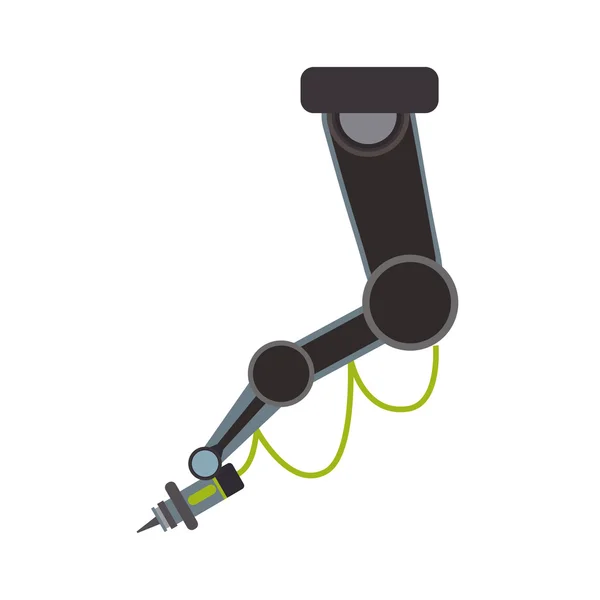 Arm robot teknik android metall ikon. Vektorgrafik — Stock vektor