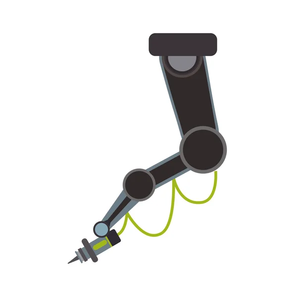 Arm robot technologie android metalen pictogram. Vectorafbeelding — Stockvector