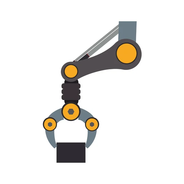 Lengan robot teknologi ikon logam android. Grafik vektor - Stok Vektor
