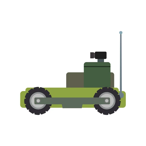 Auto Transport Robotertechnologie Android Metall-Ikone. Vektorgraph — Stockvektor