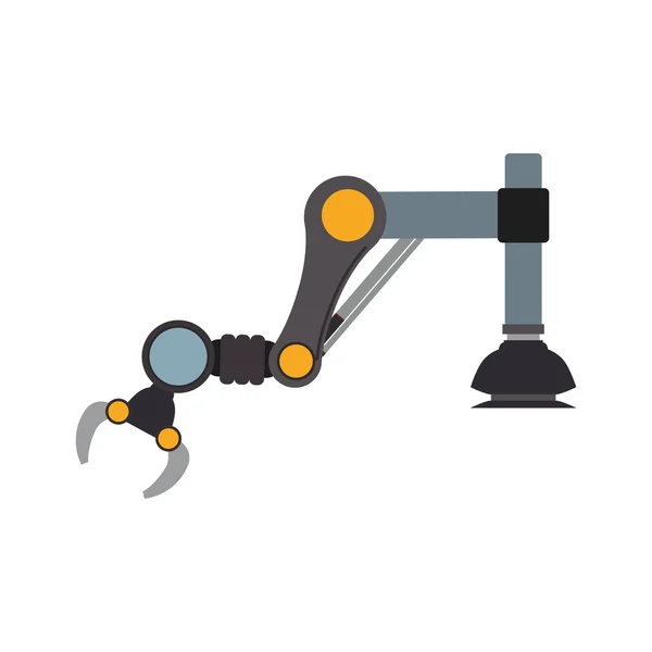 Arm robot technologie android metalen pictogram. Vectorafbeelding — Stockvector