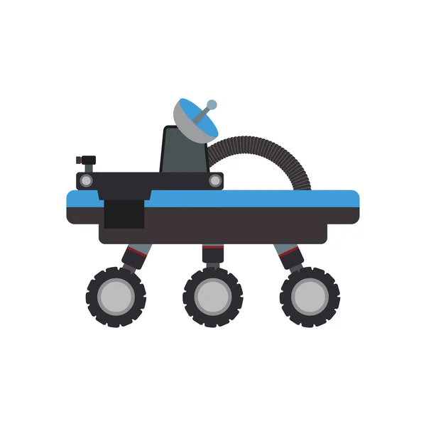 Auto transport robot technologie android metalen pictogram. Vector grafiek — Stockvector