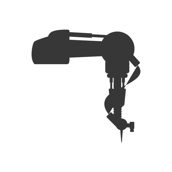 Arm robot technologie android metalen pictogram. Vectorafbeelding — Stockvector