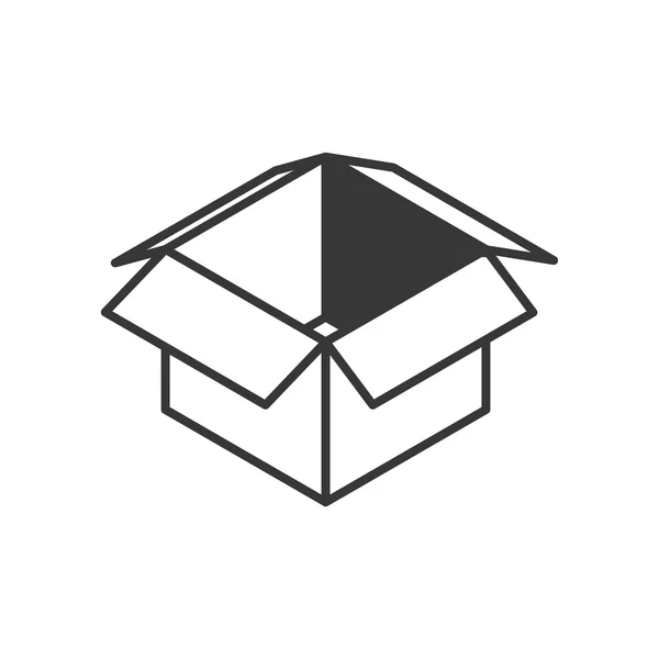 Box csomag szállítás szállítás logisztikai biztonság ikont. Vektor gra — Stock Vector