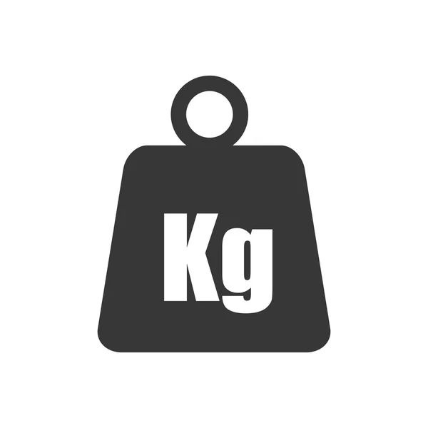 Metal weight kilogram heavy icon. Vector graphic — Stock Vector