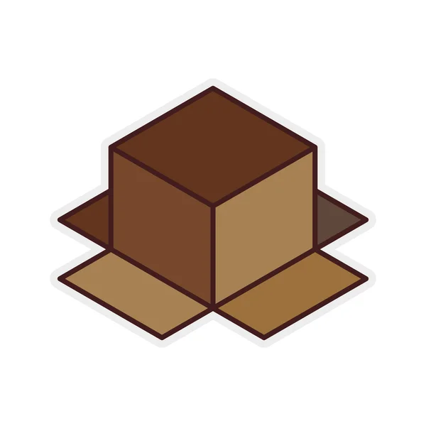 Box Paket Lieferung Versand Logistik Sicherheits-Symbol. Vektorgras — Stockvektor