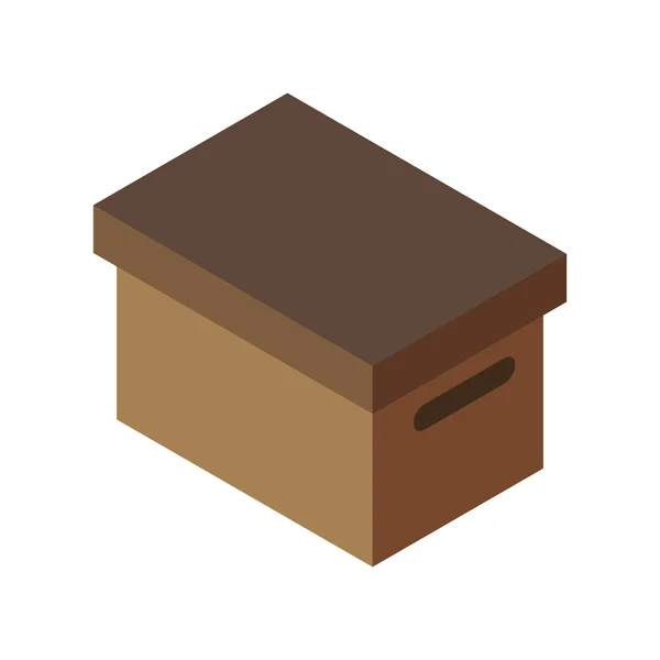 Kotak pengiriman paket ikon keamanan logistik. Vector gra - Stok Vektor