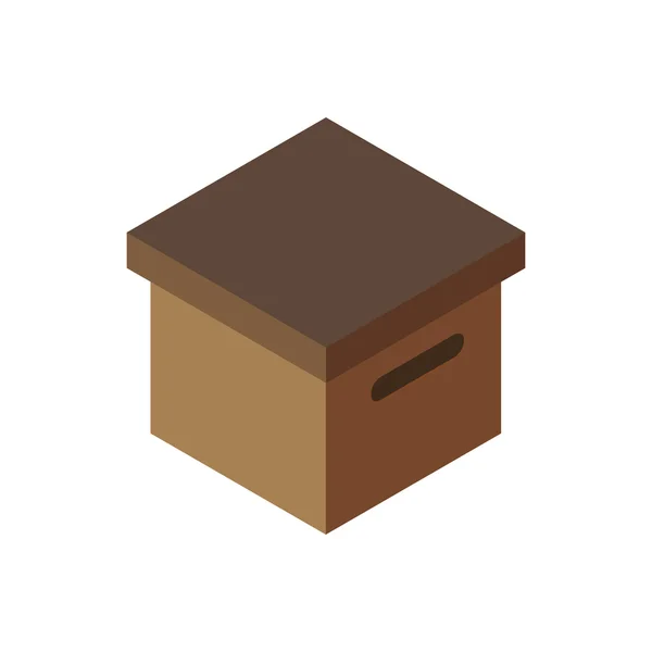 Paquete caja entrega envío icono de seguridad logística. Vector gra — Vector de stock