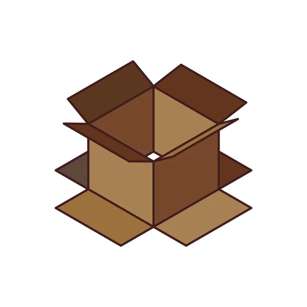 Box package delivery shipping logistic security icon. Vector gra — Stock Vector