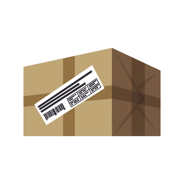Kotak pengiriman paket ikon keamanan logistik. Vector gra - Stok Vektor