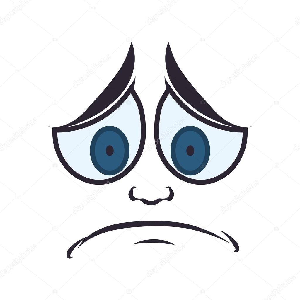 Face sad eyes expression cartoon icon. Vector graphic Stock ...