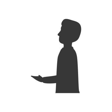 Adam receibe olsun erkek avatar kişi kişi simgesi. Vektör grafiği