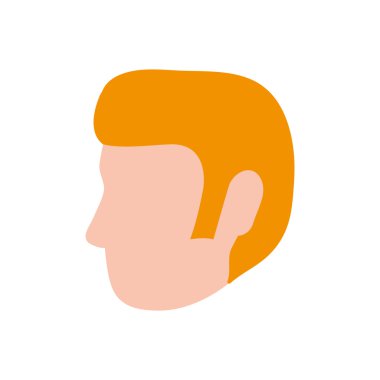 Adam baş erkek avatar kişi kişi simgesi. Vektör grafiği