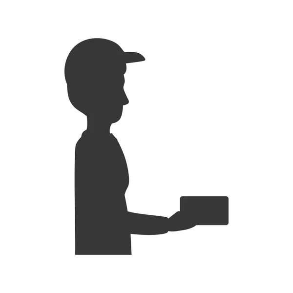 Postacı zarf teslim nakliye simgesi. Vektör grafiği — Stok Vektör