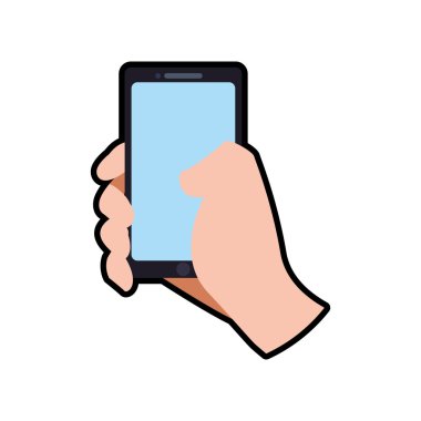 Smartphone el mobil gadget teknoloji simgesi. Vektör grafiği