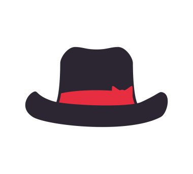 şapka bez erkek beyefendi simgesi. Vektör grafiği