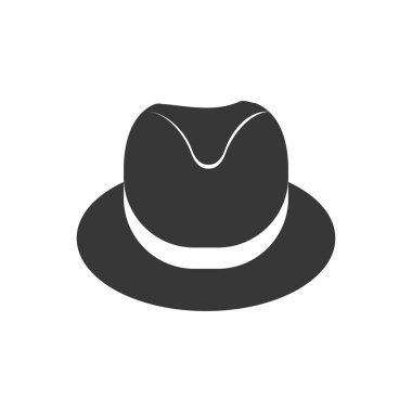 şapka bez erkek beyefendi simgesi. Vektör grafiği