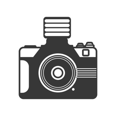 kamera odak gadget teknoloji simgesi. Vektör grafiği