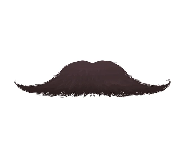 Mustache black male man gentleman icon. Vector graphic — Stock Vector