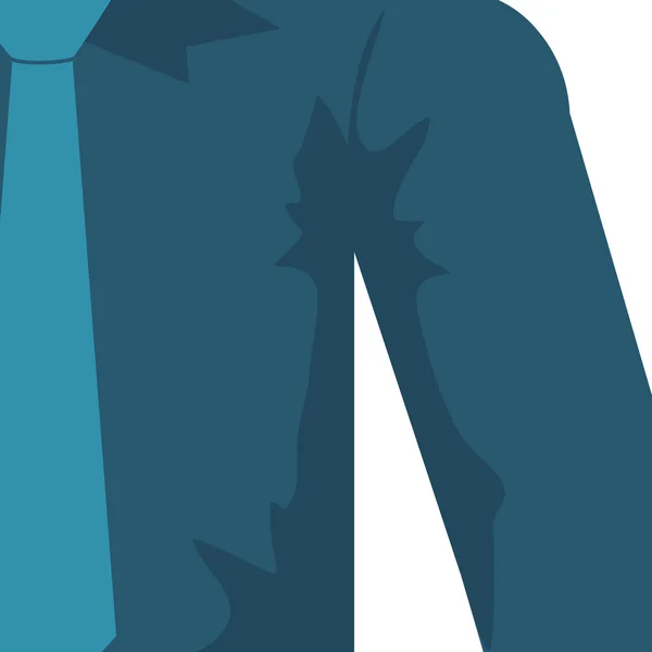 Stropdas overhemd blauwe doek mannelijke man pictogram. Vectorafbeelding — Stockvector